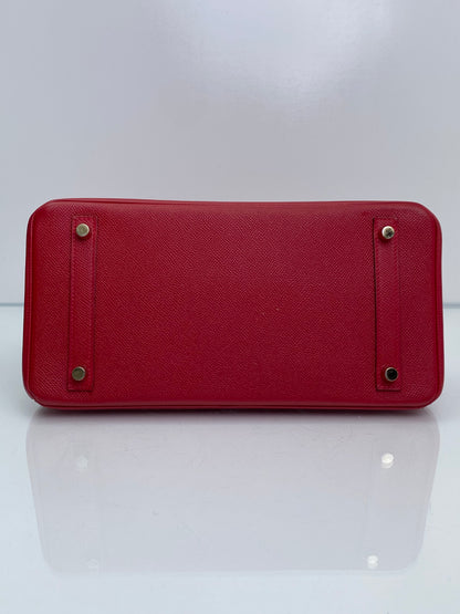Hermes Birkin 30 Rouge Casaque Epsom GHW #A
