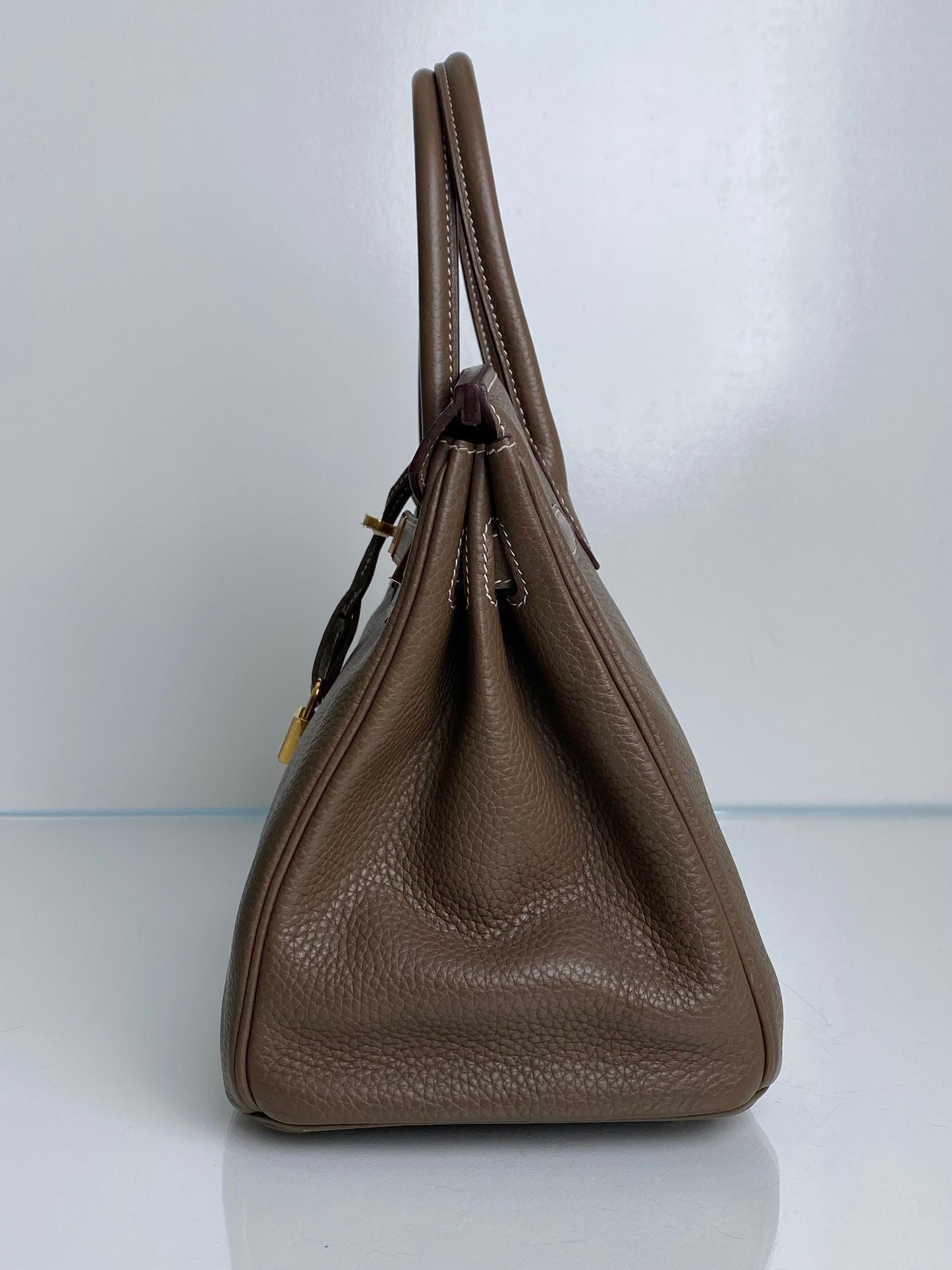 Hermes Birkin 30 Etoupe Clemence GHW #C