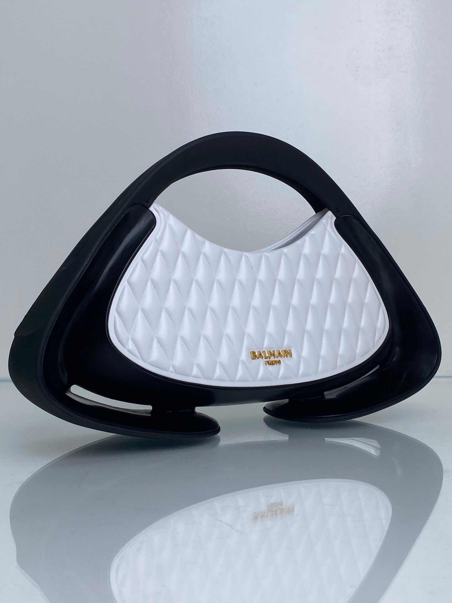 Balmain Black & White Jolie Madame Bag GHW