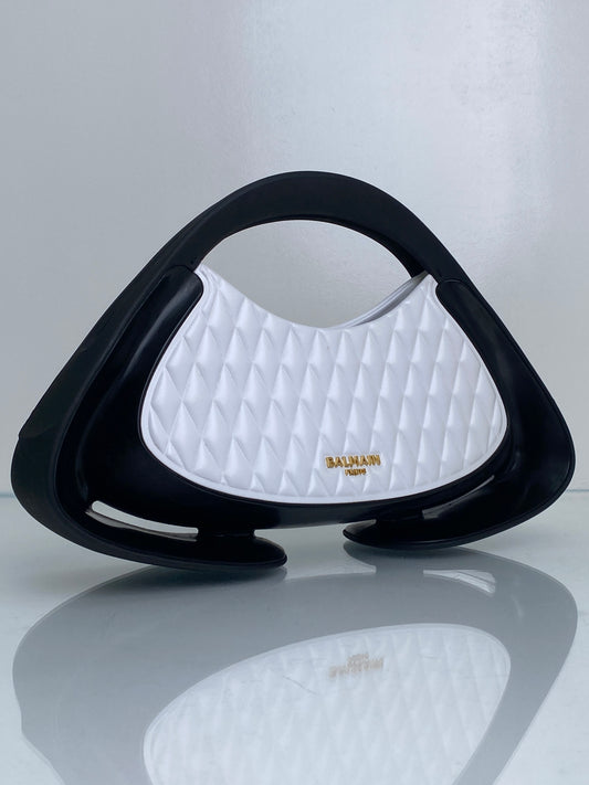 Balmain Jolie Madame Black & White Bag GHW