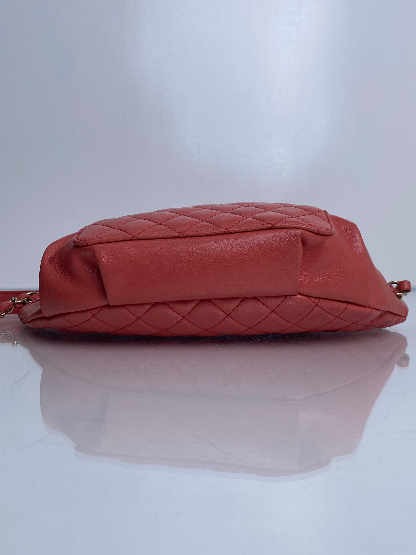 Chanel Pink Crumpled Glazed Lambskin Quilted Waist Bag GHW #25