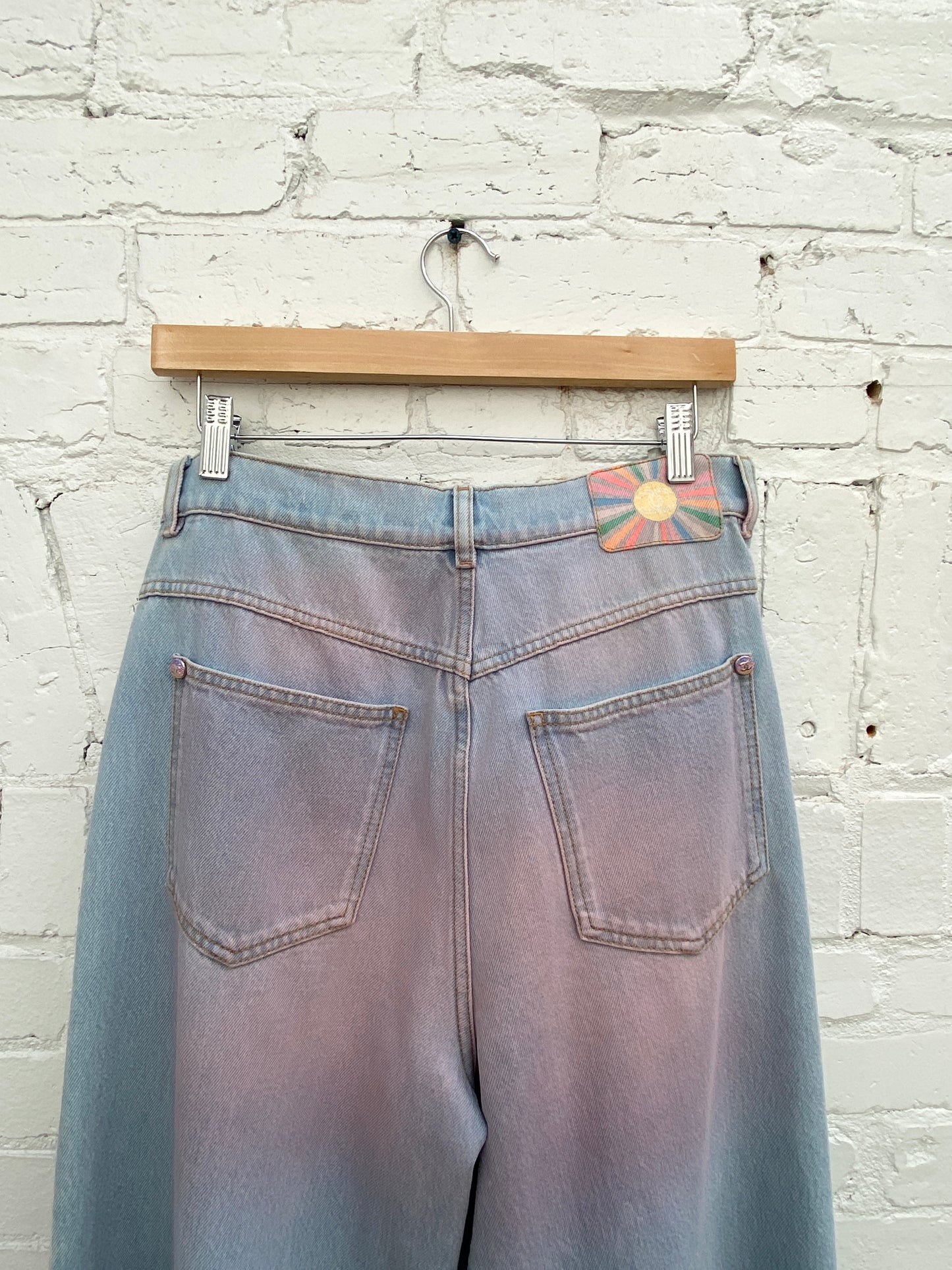 Chanel Gradient Light Wash Sunshine Jeans, 42