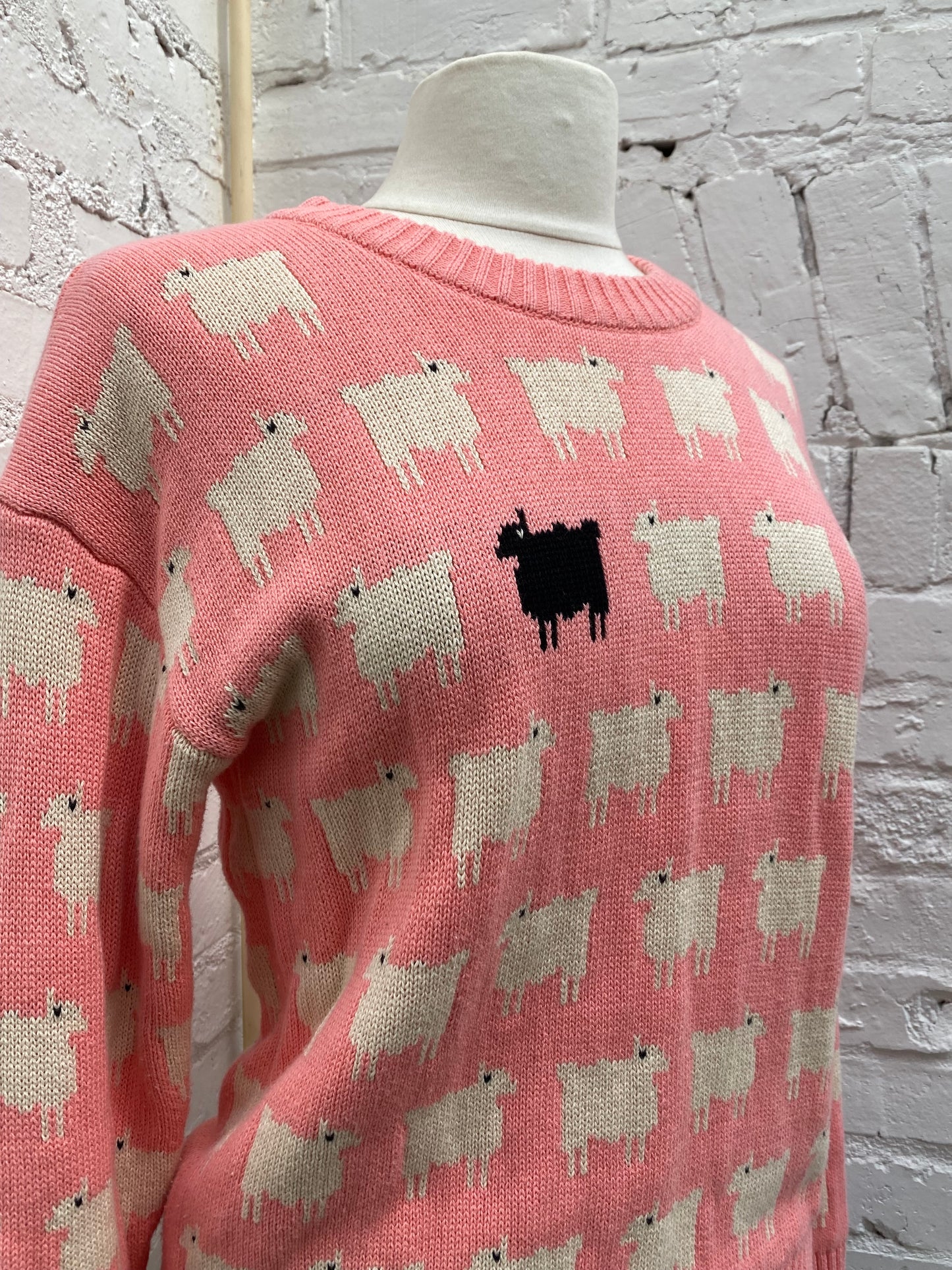 Warm & Wonderful Neon Pink Lamb Sweater, M