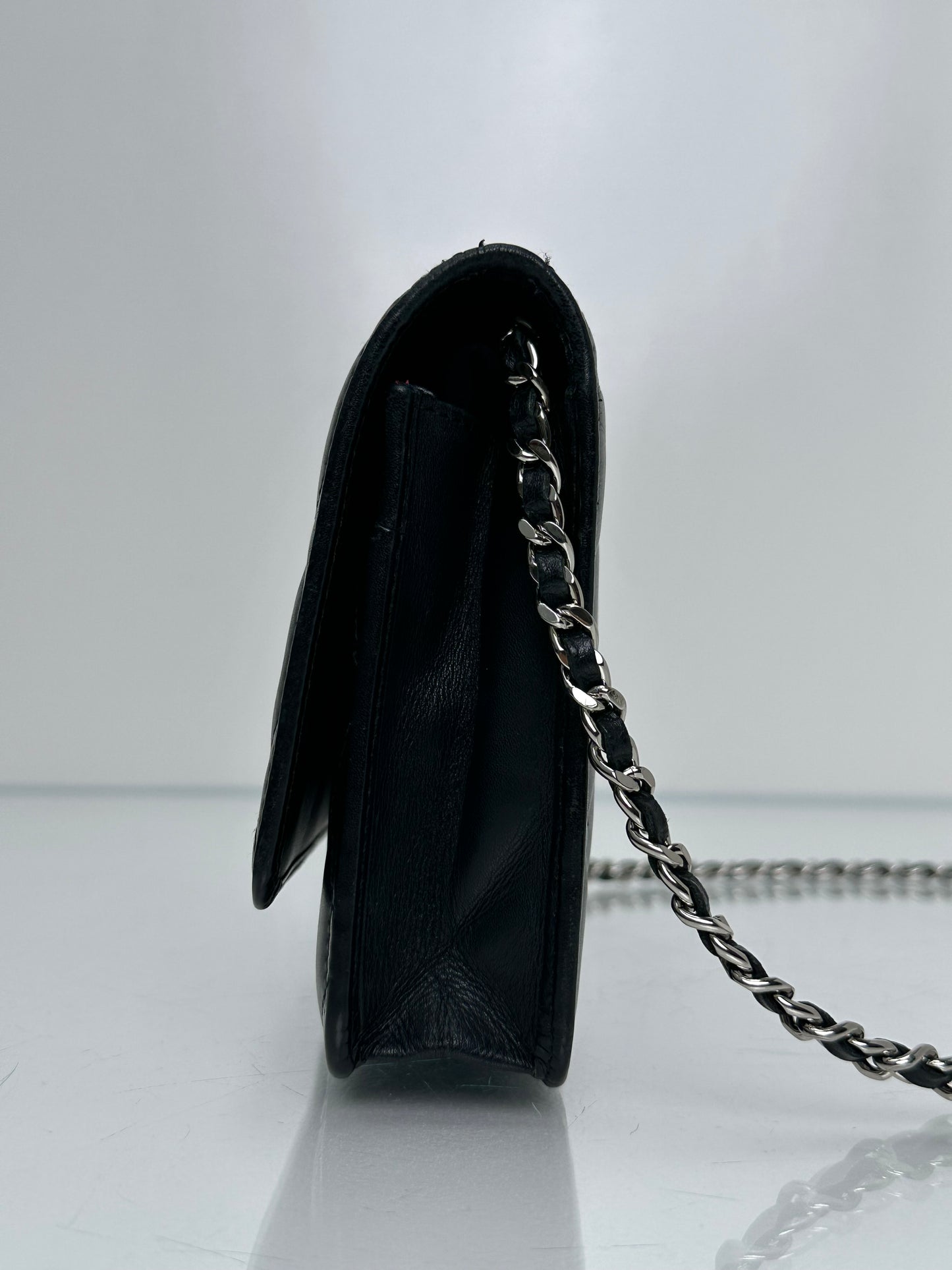 Chanel Black Quilted Cambon Wallet On Chain Bag SHW #15