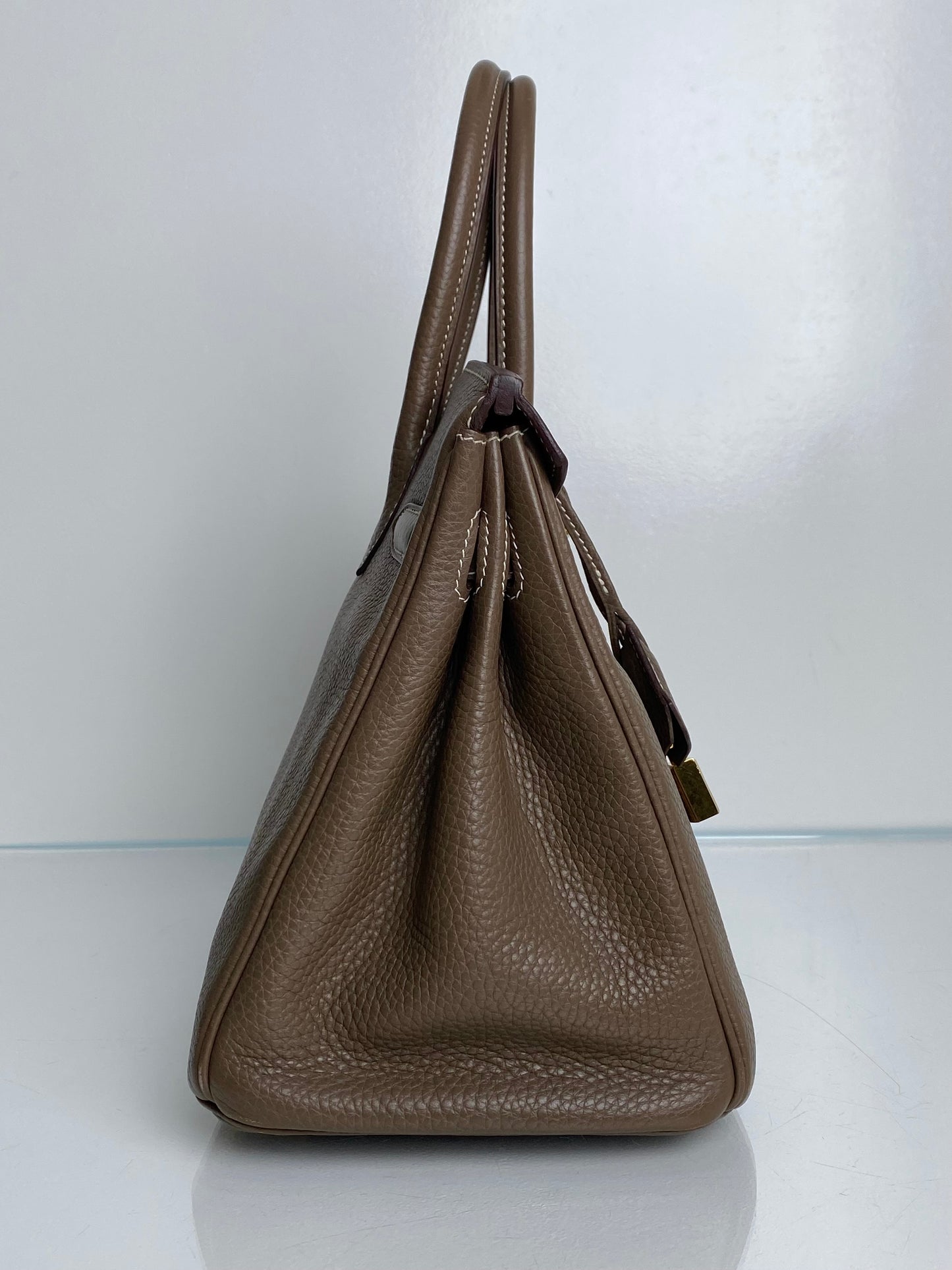 Hermes Birkin 30 Etoupe Clemence GHW #C