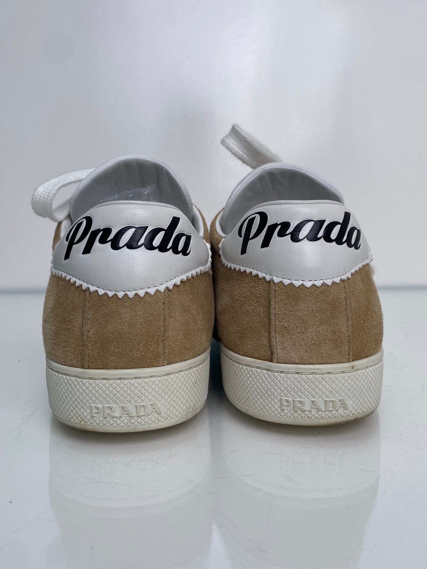 Prada Tan Suede Sneakers, 39.5