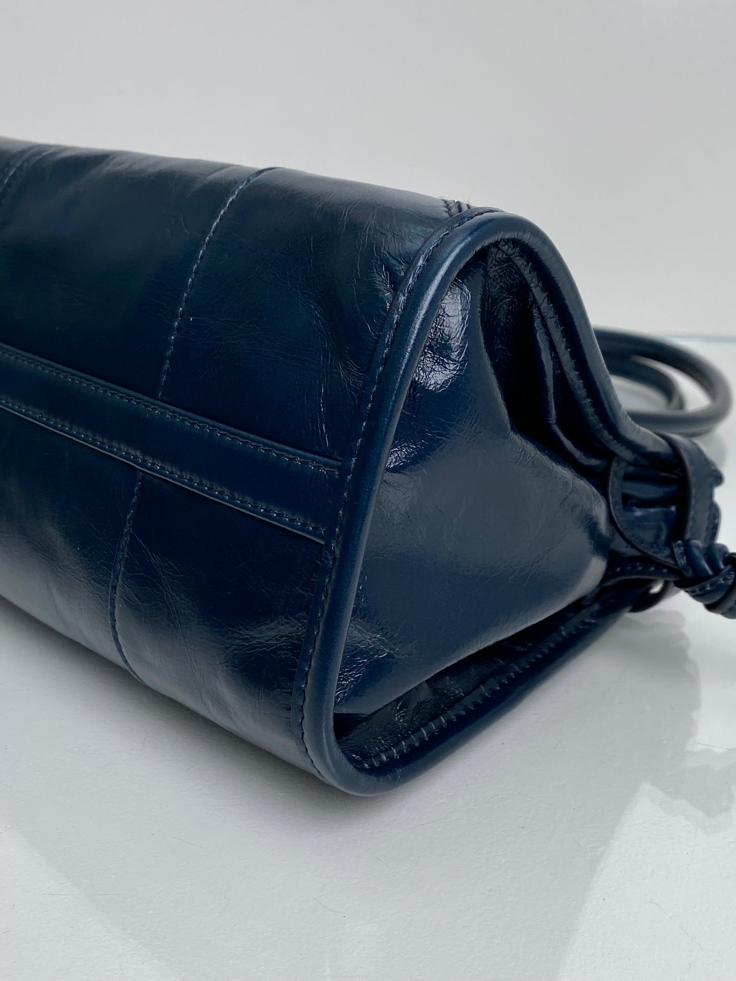 Prada Teal Bonnie Leather Shoulder Bag GHW