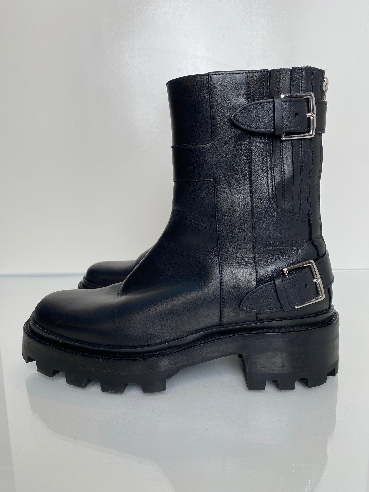 Hermes Jaimy Black Combat Boots, 40