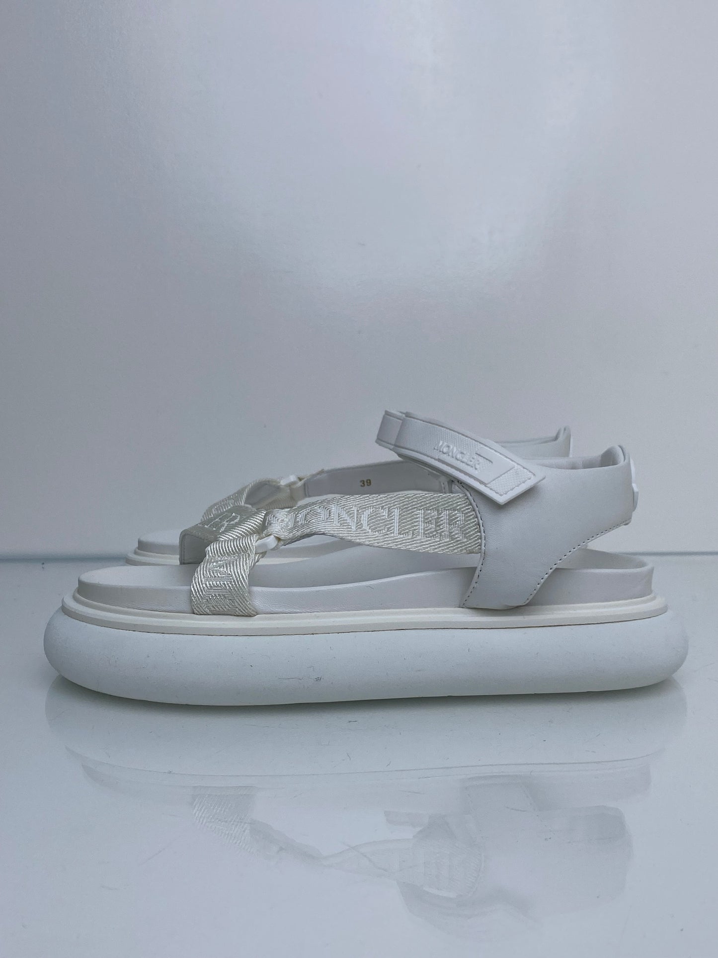 Moncler Catura White Dad Sandals, 39