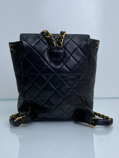 Chanel Vintage Black Duma Lambskin Backpack GHW #29