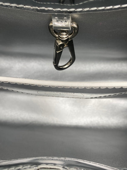 Louis Vuitton Silver Vernis Patent Leather X Yayoi Kusama Capucines BB Bag SHW
