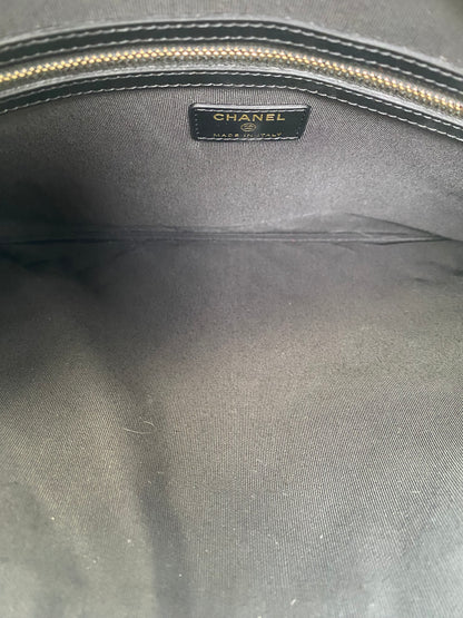 Chanel Black Boy Large O Pouch Bag GHW