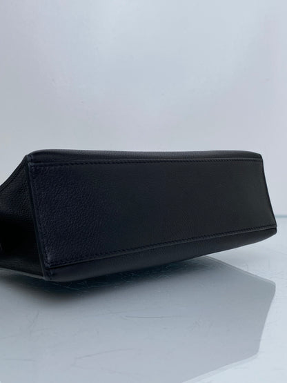 Hermes Kelly Pochette Noir Swift GHW #M