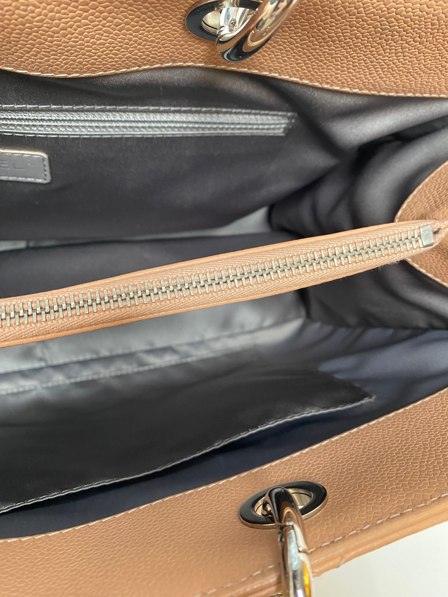 Chanel Dark Beige Caviar Quilted GST XL Bag SHW #17