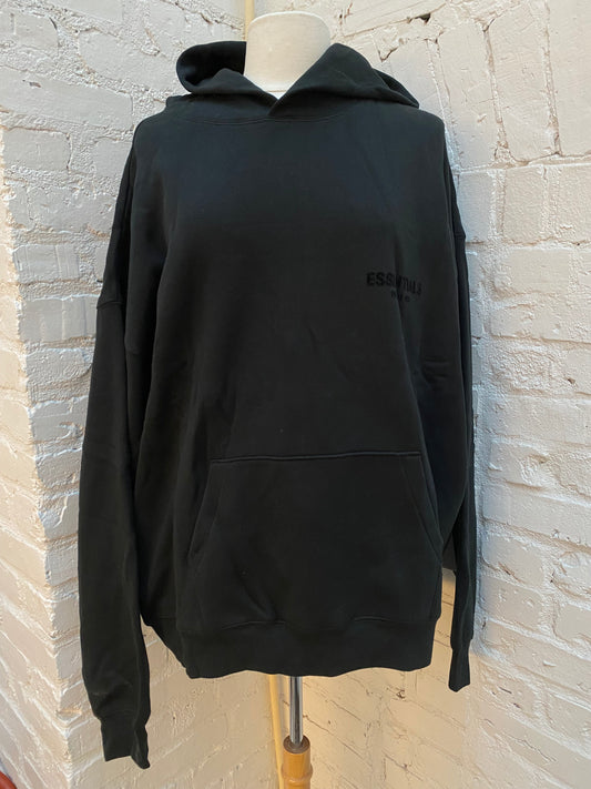 Essentials Black Hoodie, L