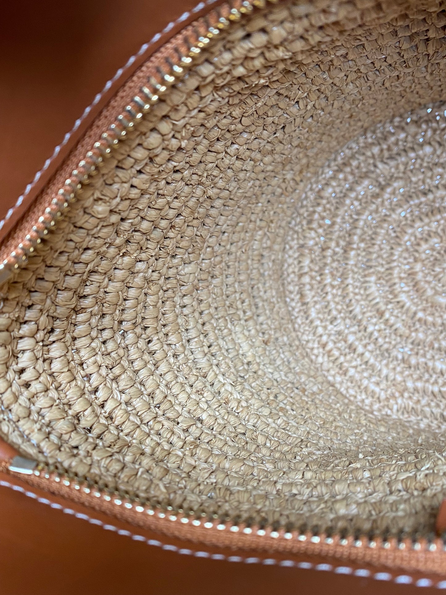 Celine Crecy Raffia Bucket Bag