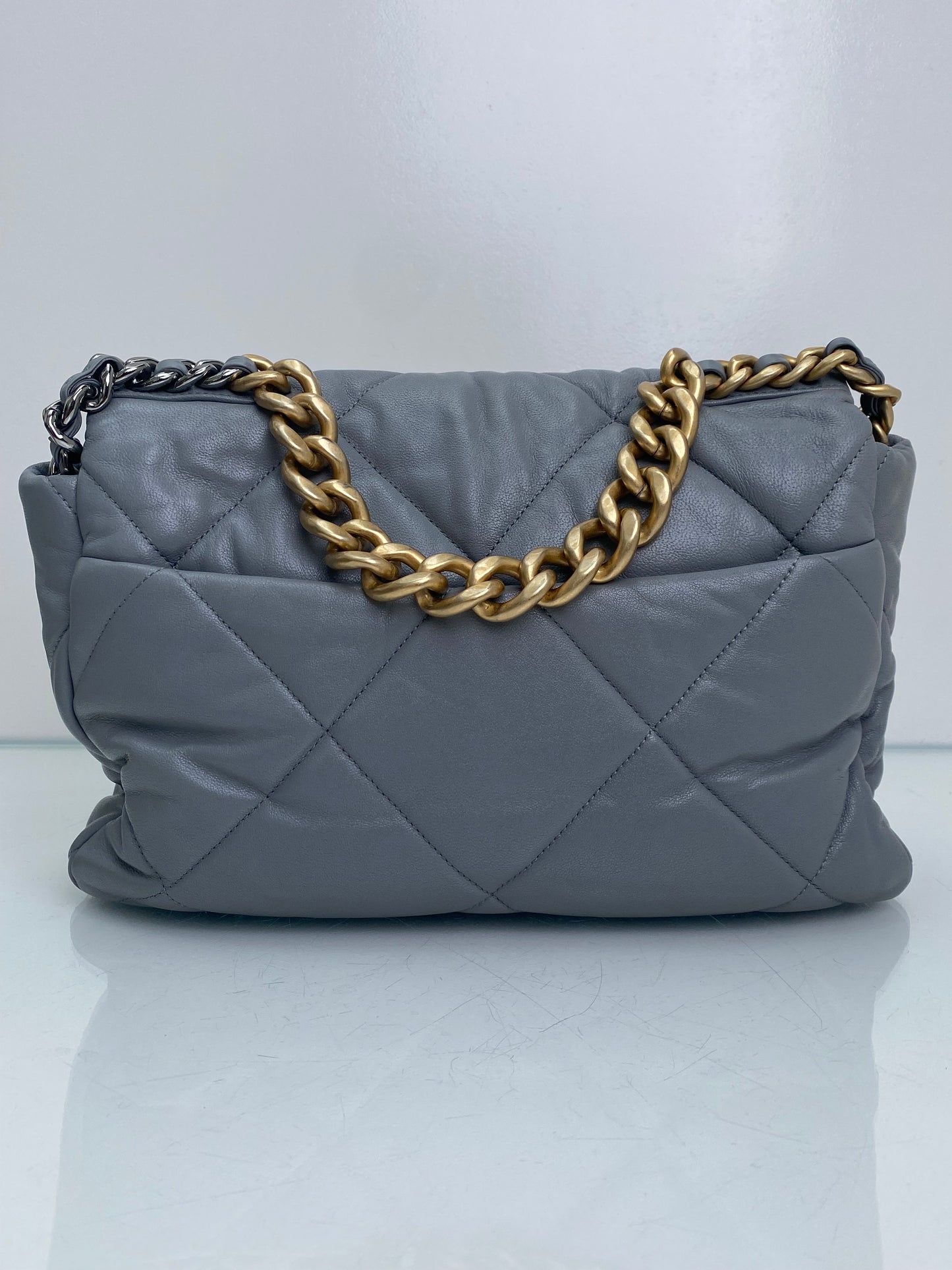 Chanel 19 Large Grey Calfskin TTHW