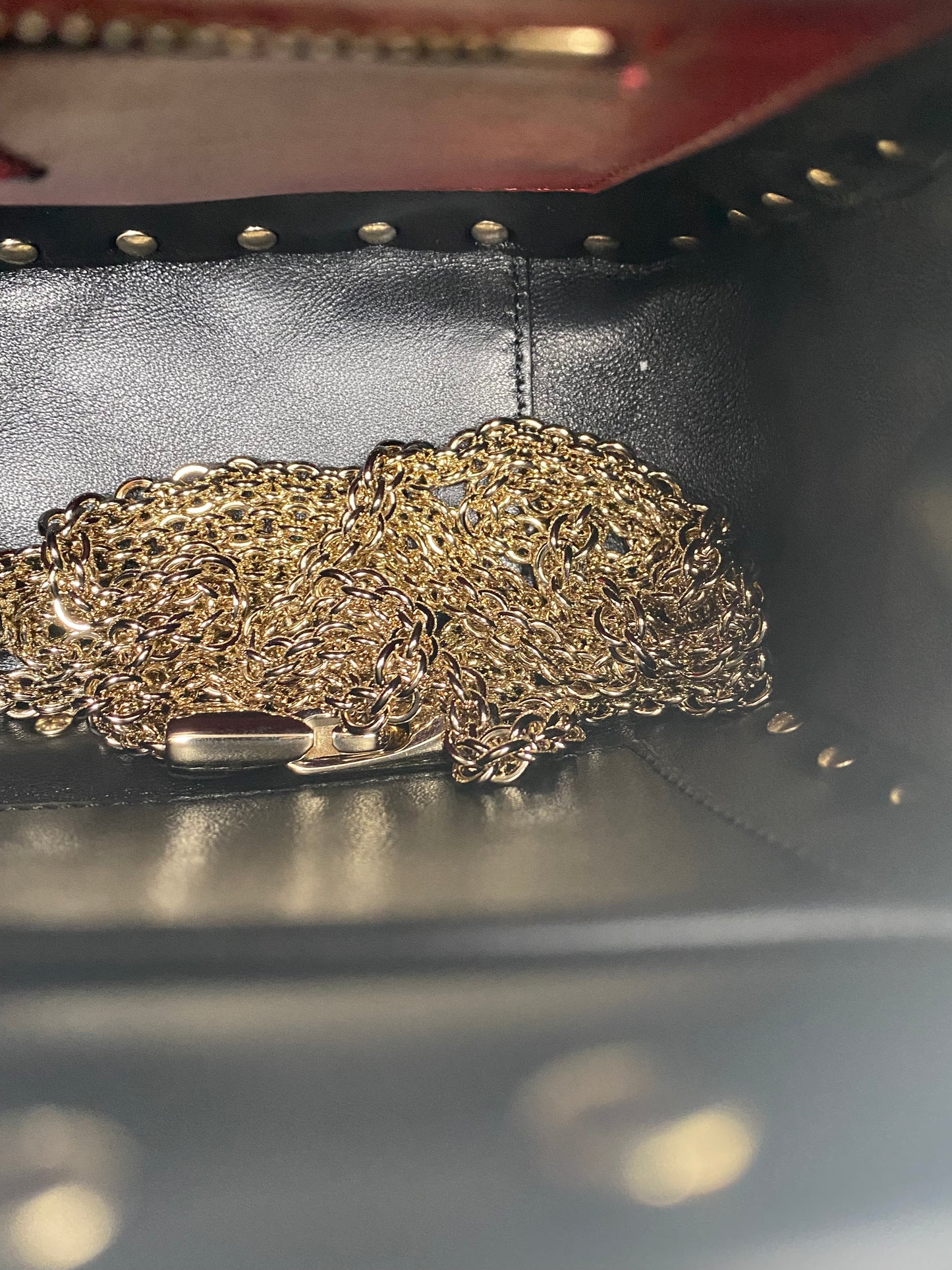 Valentino Black & White "VLTN" Rockstud Top Handle Crossbody Bag GHW