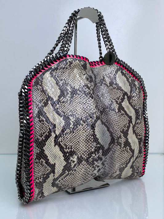 Stella McCartney Faux Python & Pink Trim Tall Fallabella Bag SHW