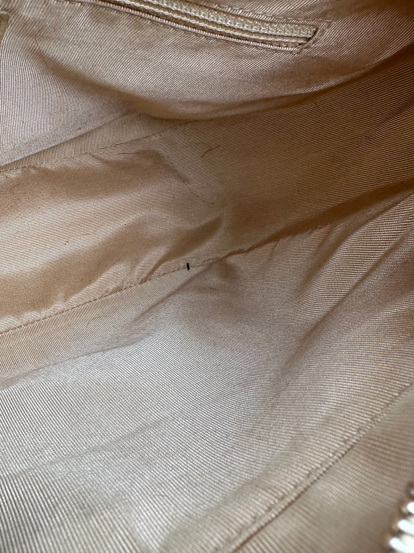 Chanel Vintage Beige Petite Calfskin Shopping Tote Bag GHW