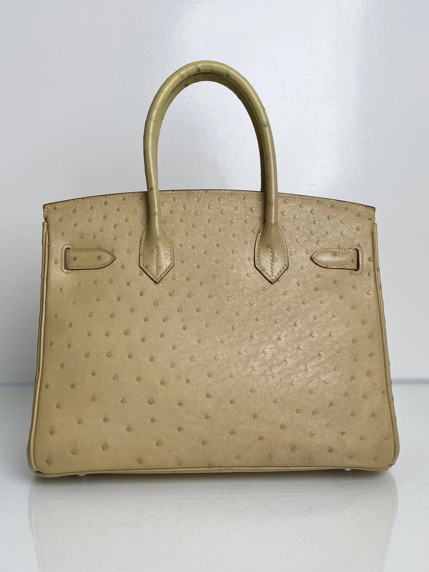 Hermes Birkin 30 Ostrich Parchemin PHW #O