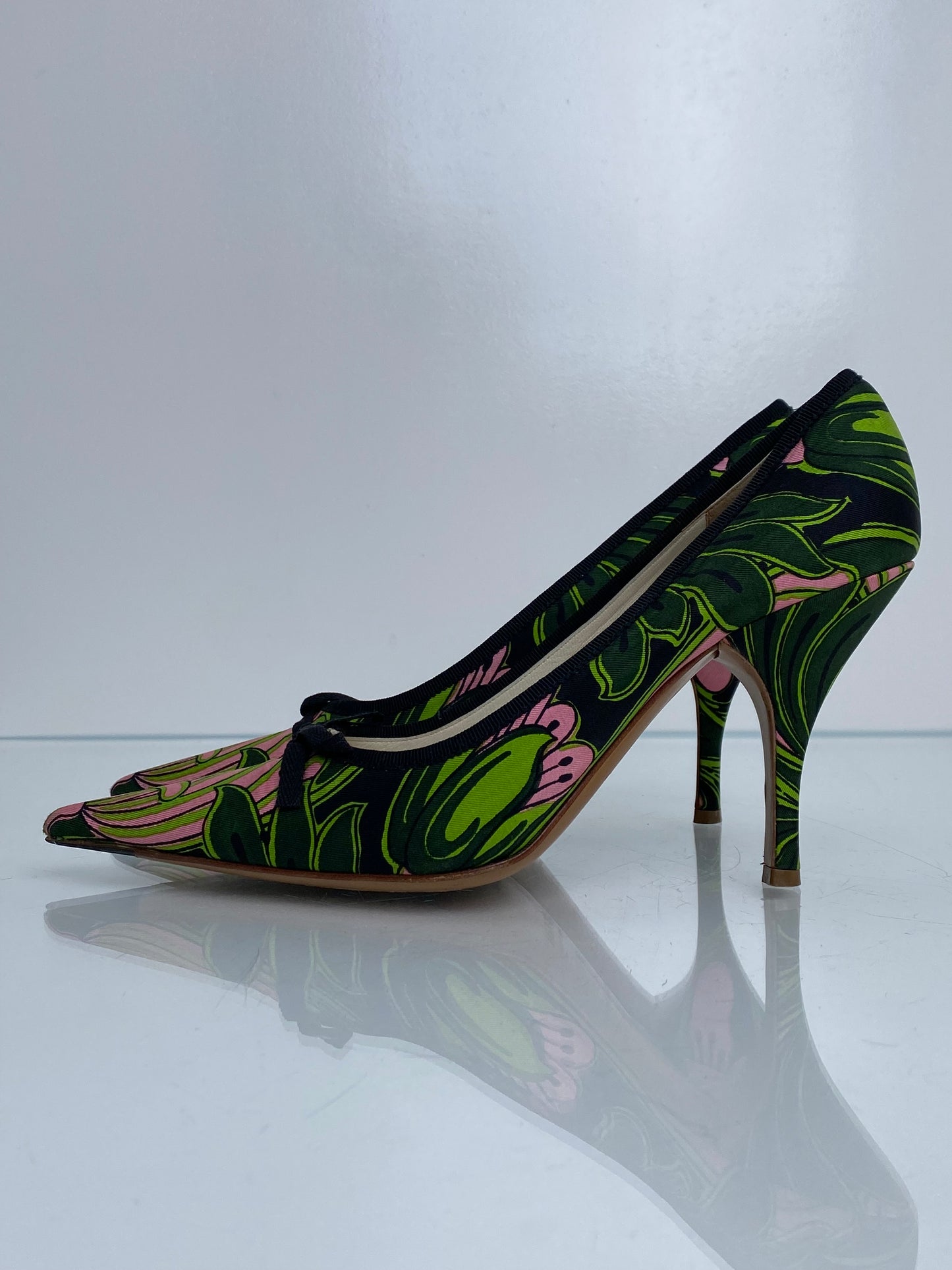 Prada Multicolor Floral Heels, 38.5