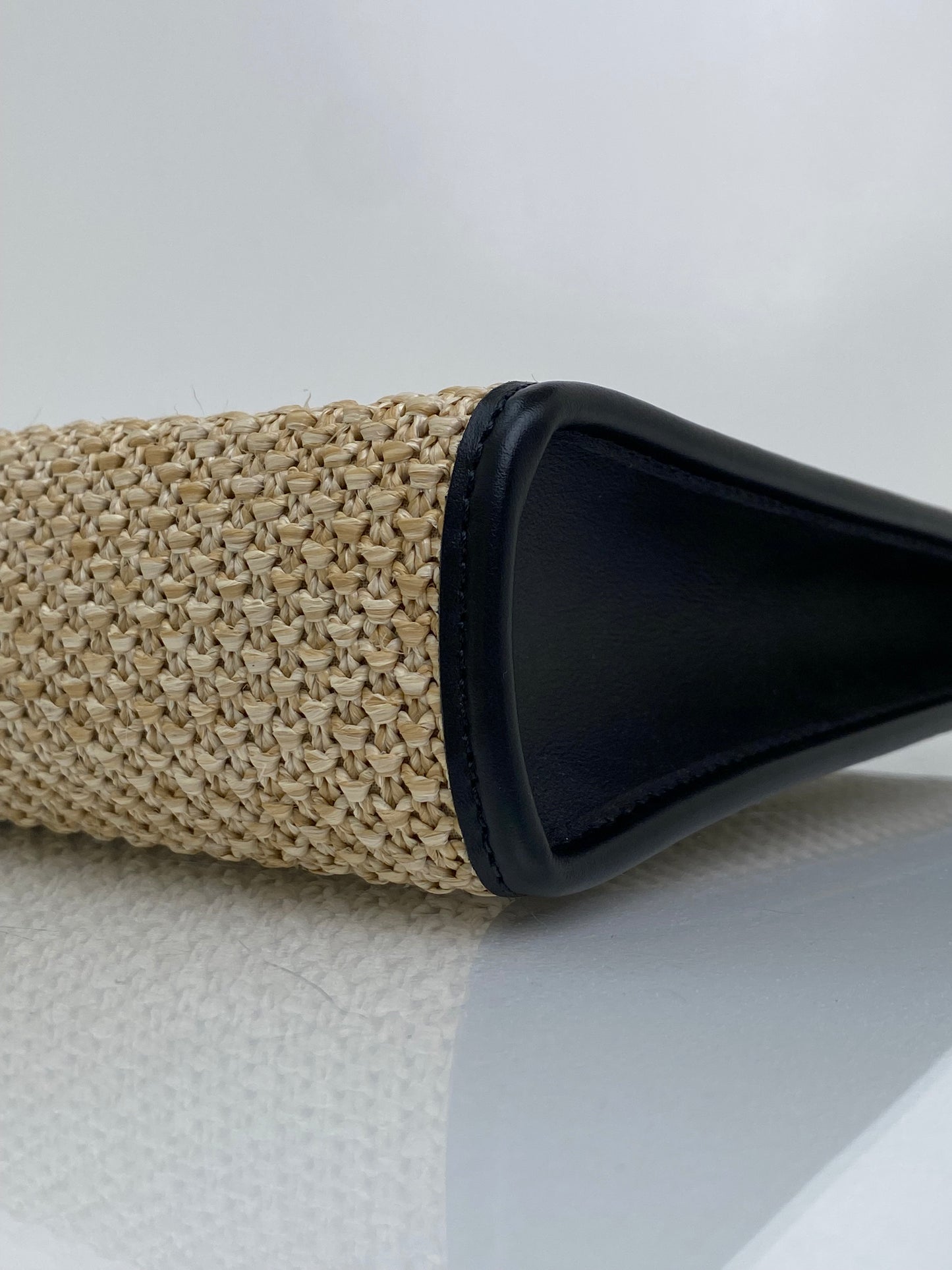Louis Vuitton Tan & Black Raffia Toiletry Pouch On Chain GHW