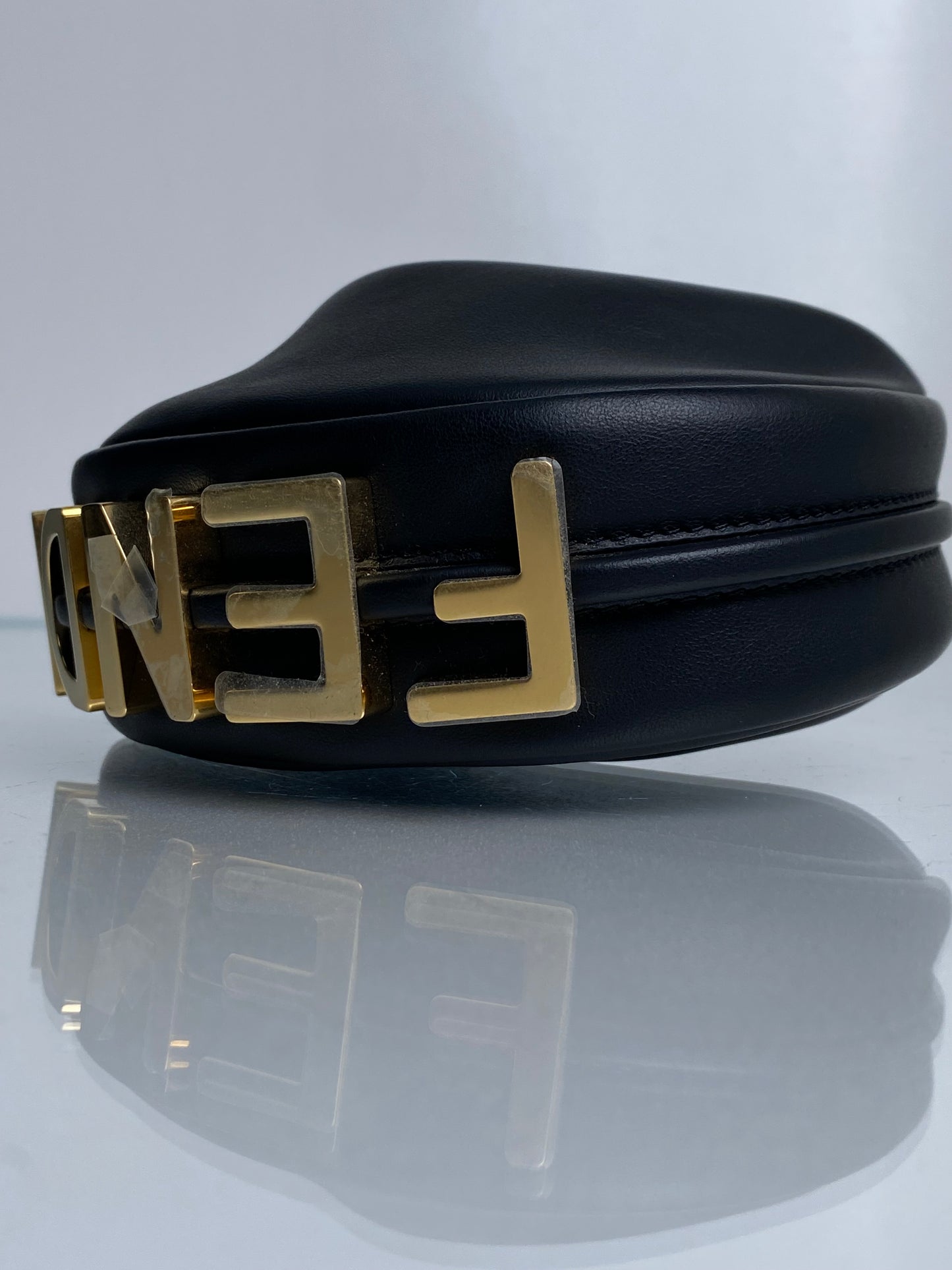 Fendi Black Nano Fendigraphy Bag / Charm GHW