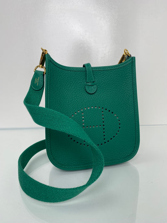 Hermes Evelyn TPM Vert Vertigo Taurillon Clemence GHW