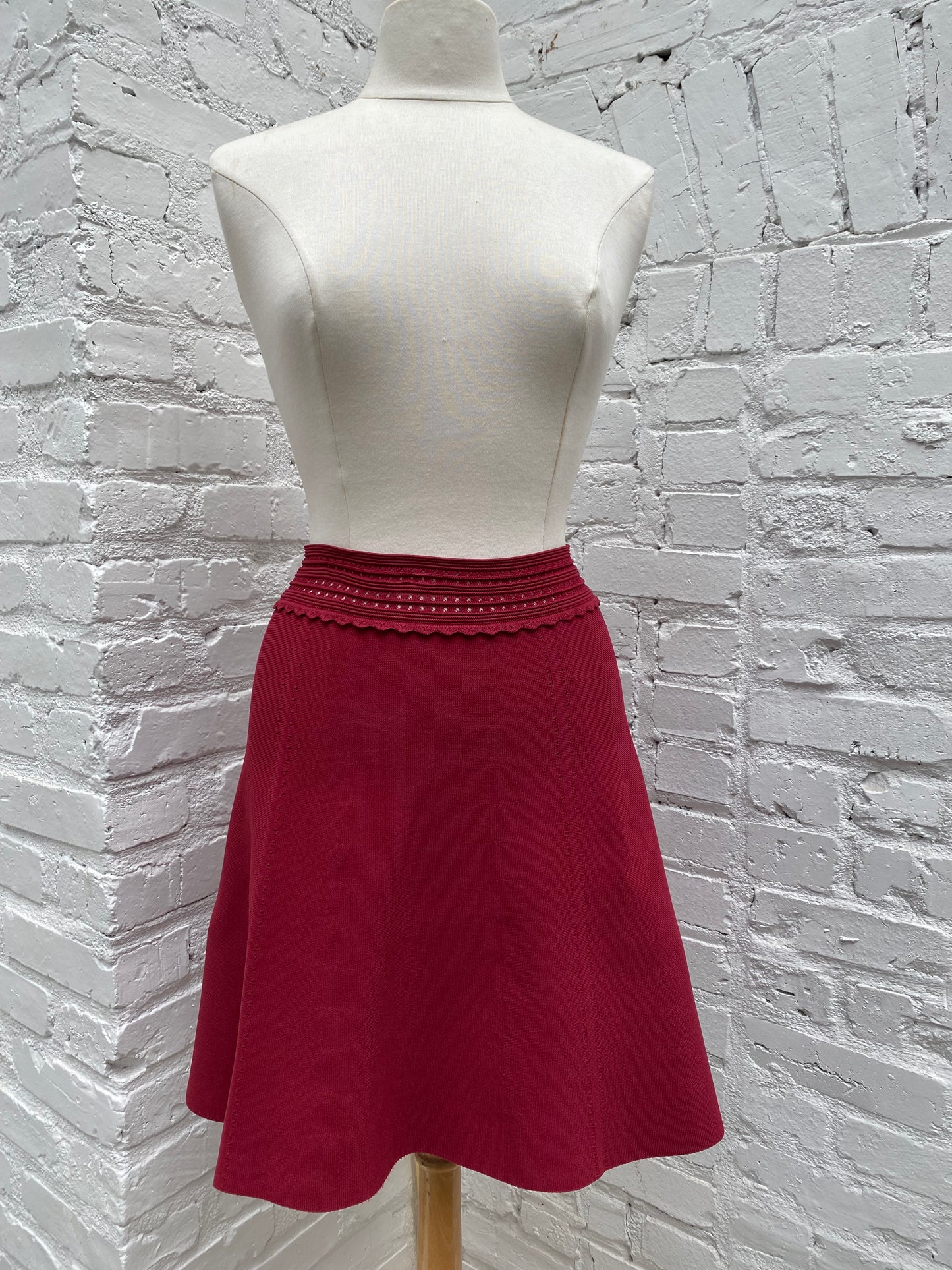 Sandro Burgundy Knit Skirt, 2