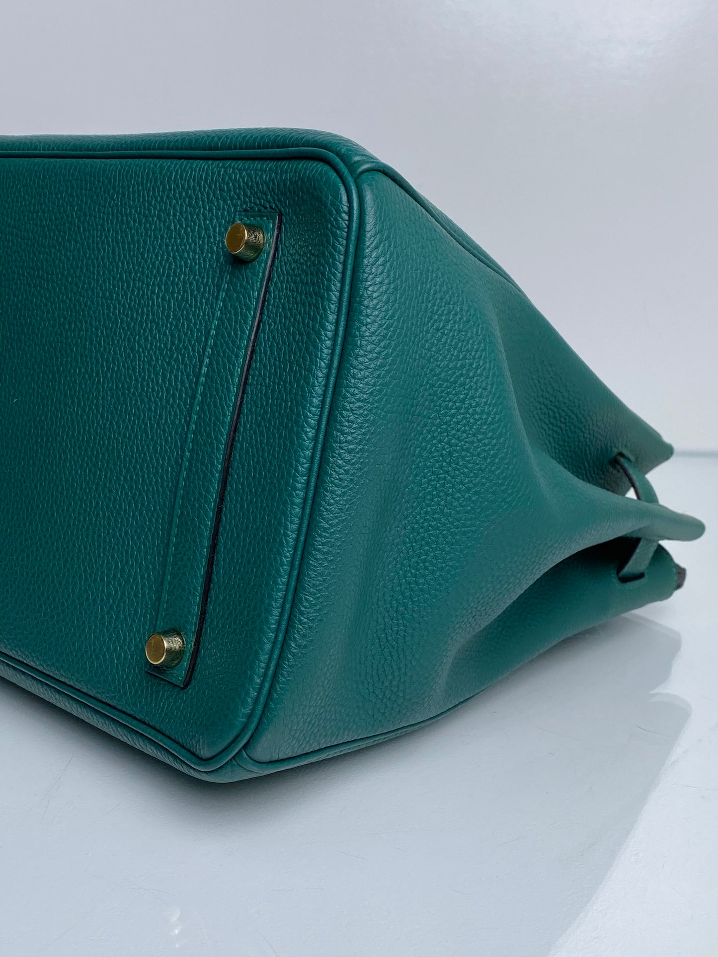 Hermes Birkin Malachite Togo GHW #Q