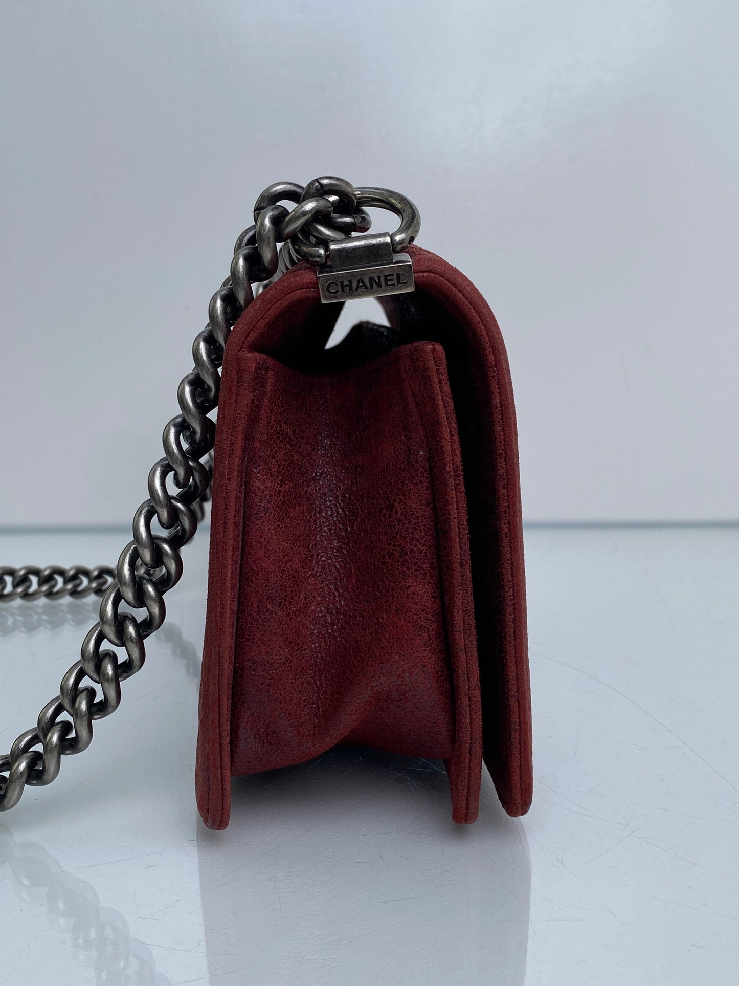 Chanel Burgundy Boy Bag RHW