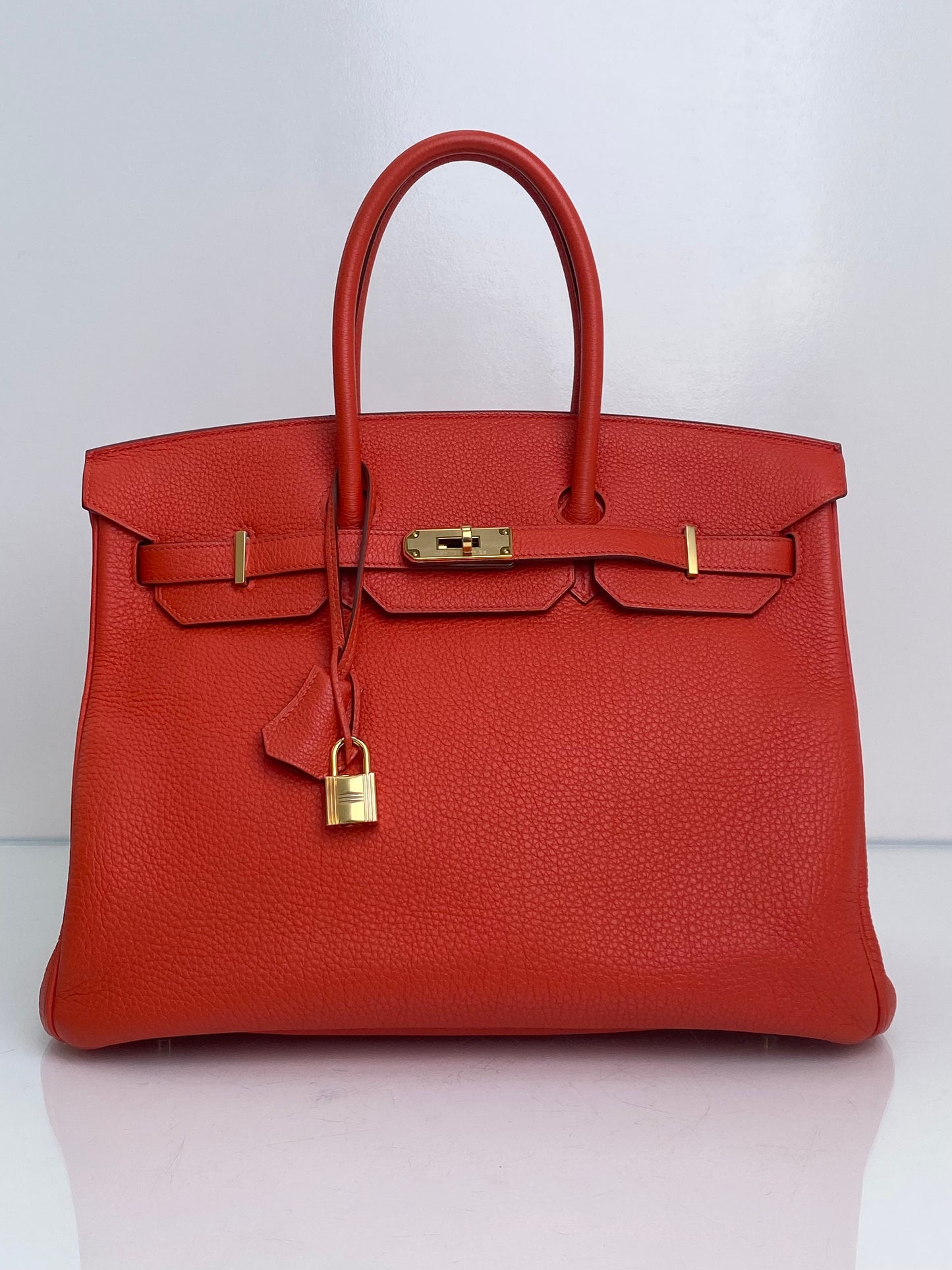 Hermes Birkin 35 Orange Togo GHW #P