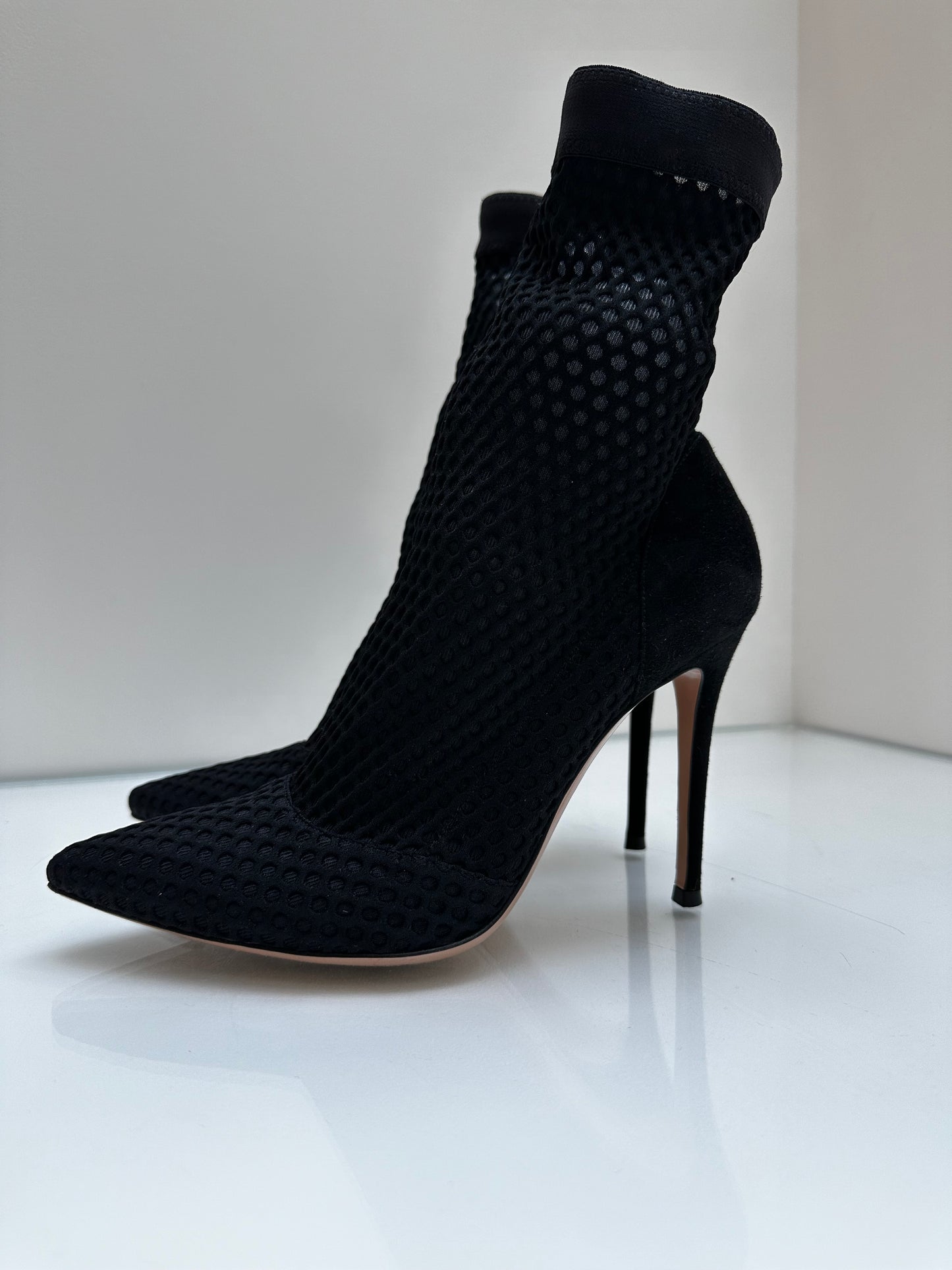 Gianvito Rossi Black Sock Heel, 39.5