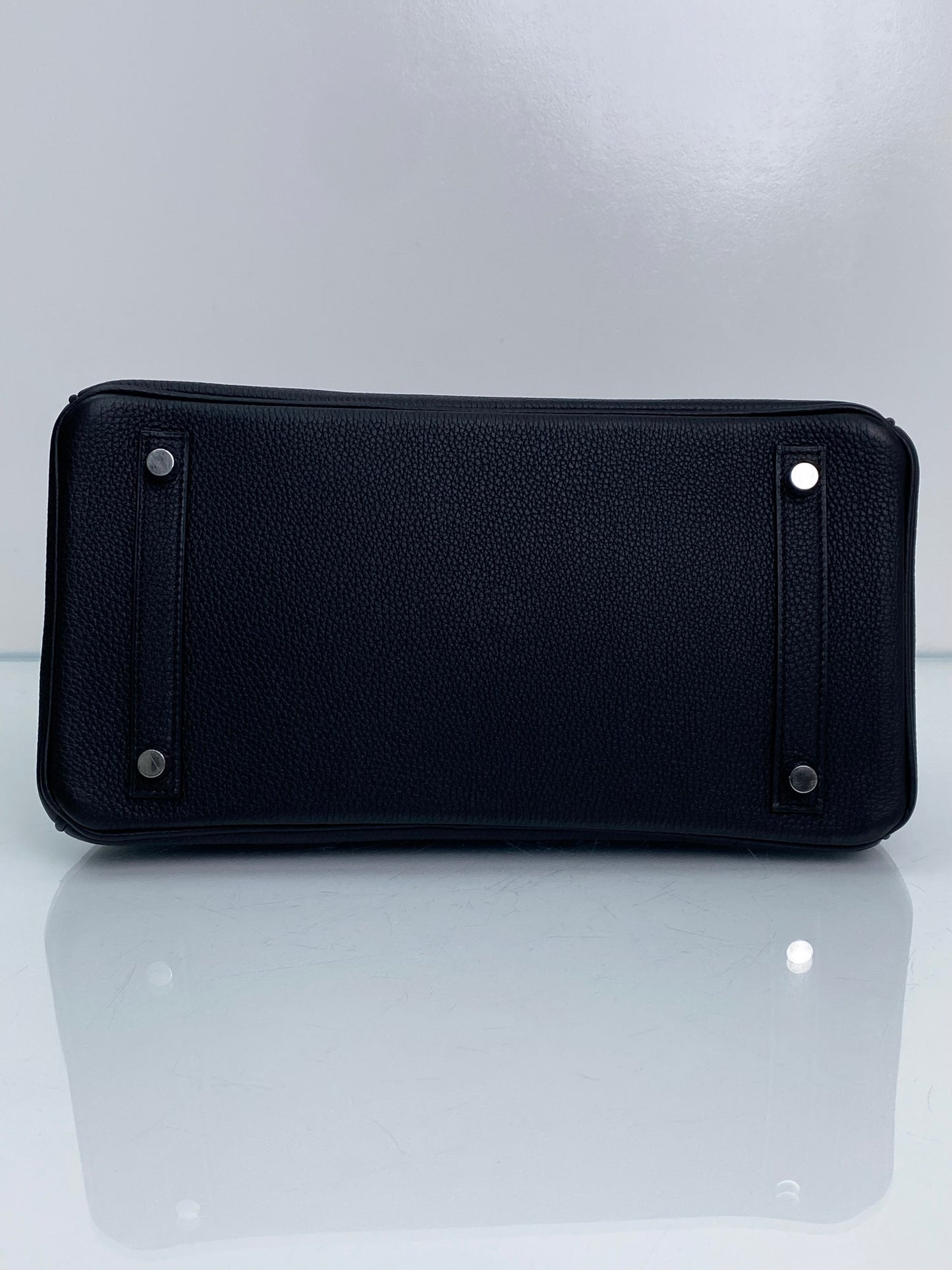 Hermes Birkin 30 Black Clemence PHW #Y