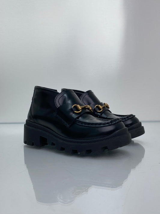 Gucci Children’s Black Horse Bit Loafers, 30
