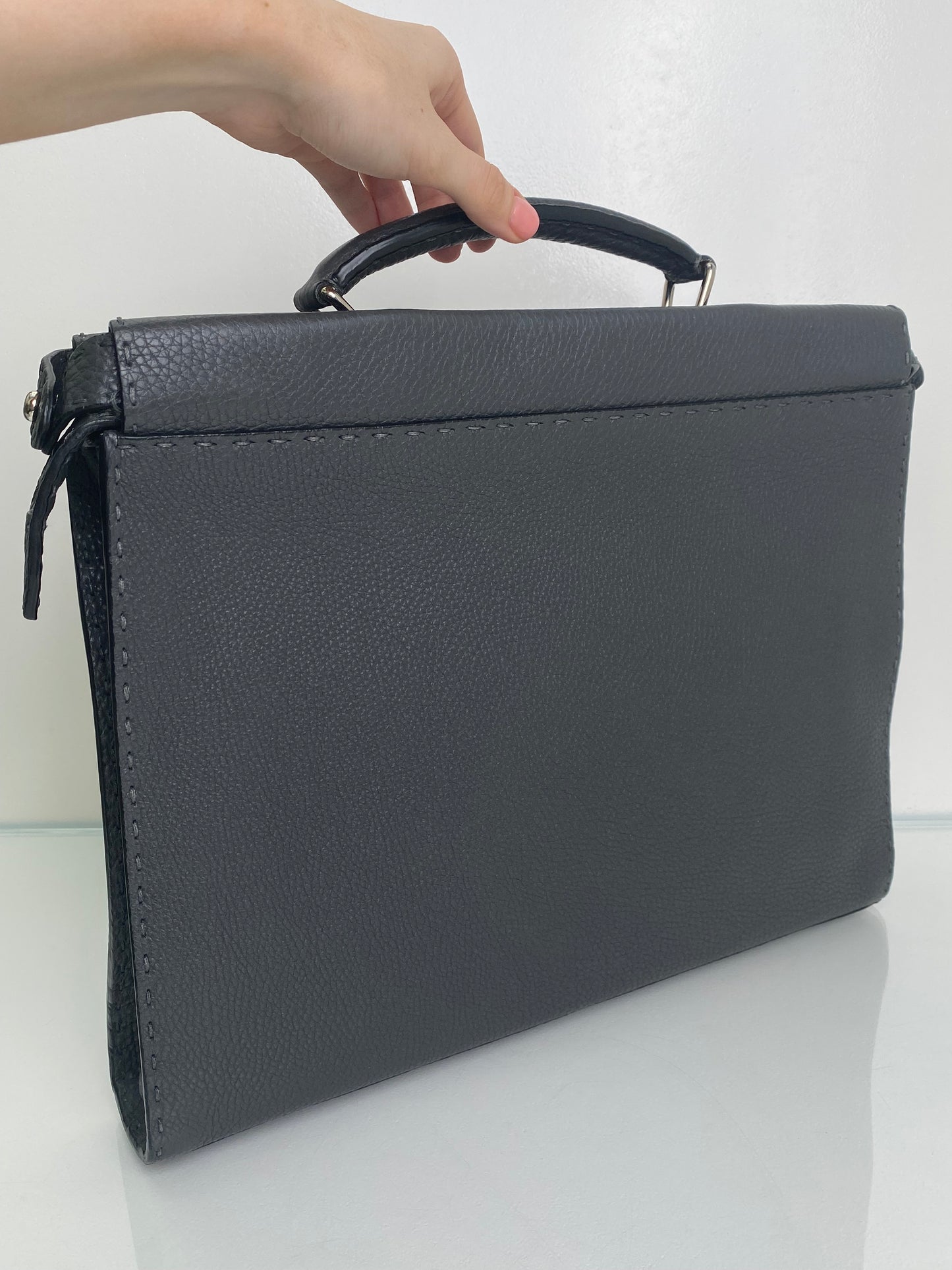 Fendi Grey Peakaboo XL Bag SHW