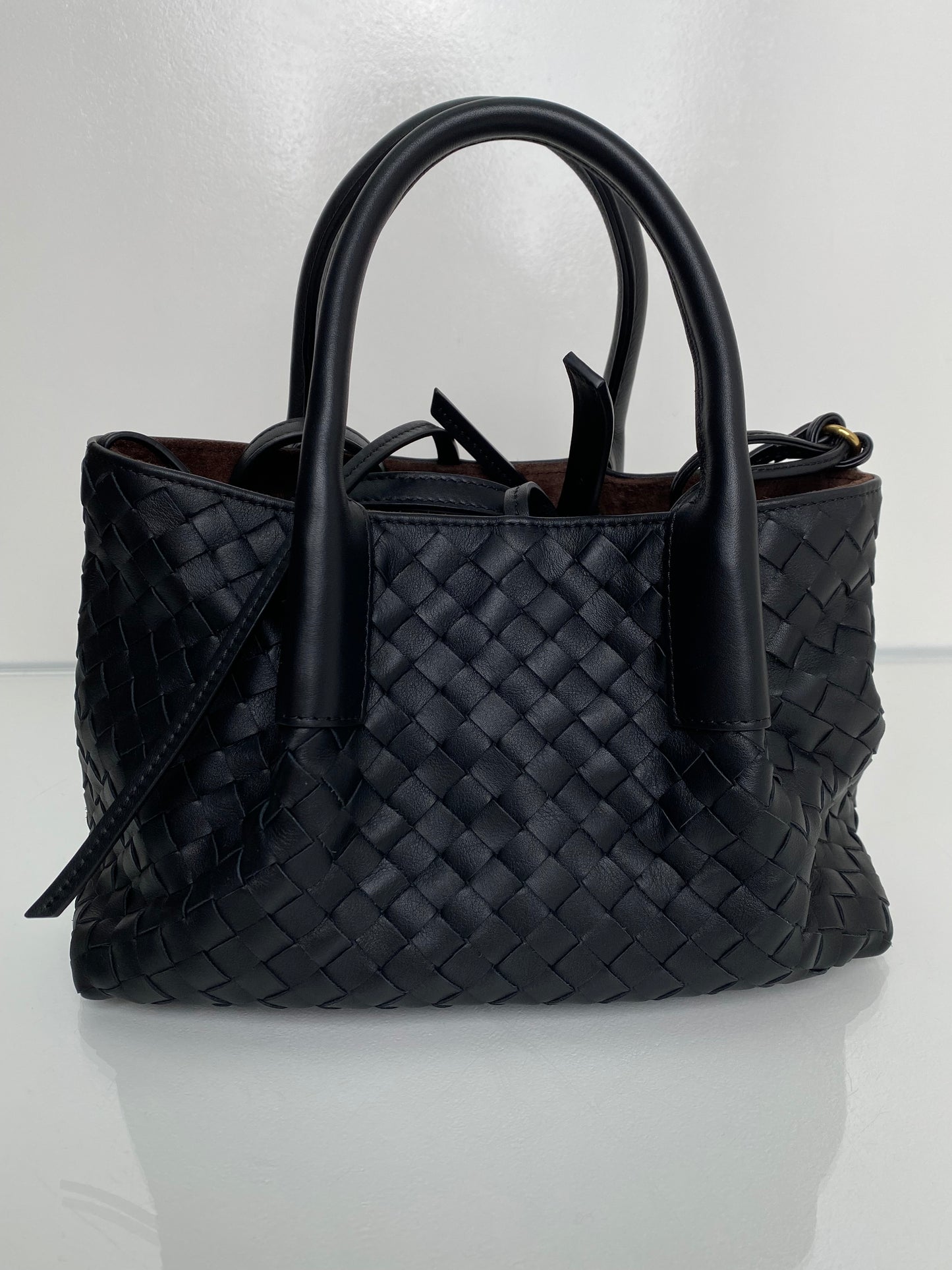 Bottega Veneta Black Small Pinacoteca Bag GHW