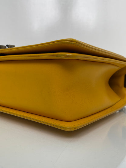 Chanel Medium Yellow Lambskin Boy Bag RHW #20