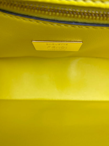 Fendi Yellow Croc Baguette Bag GHW