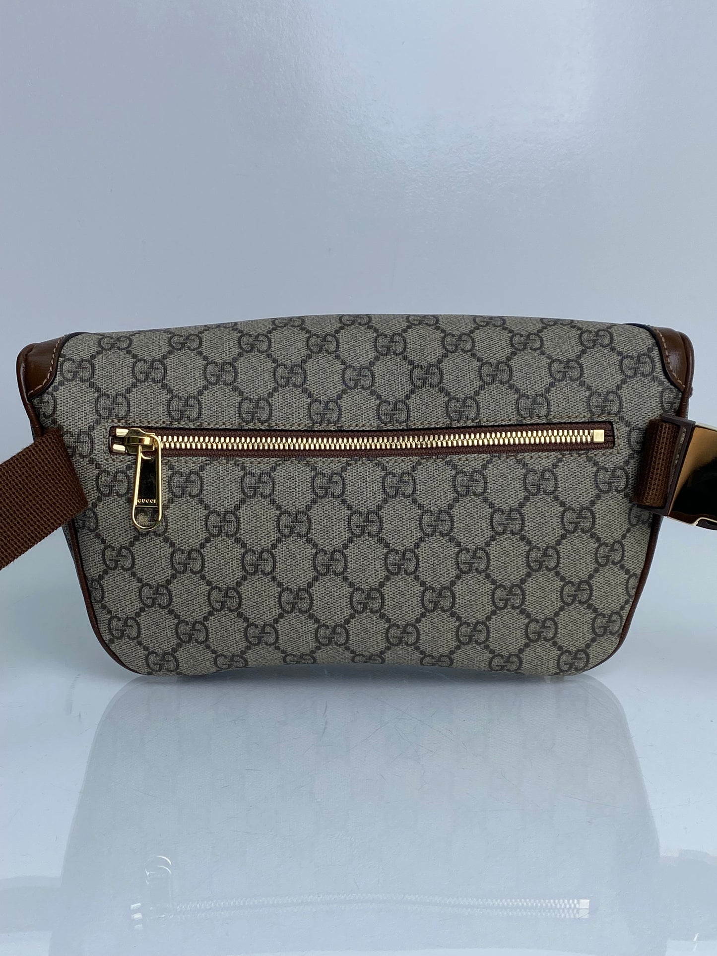 Gucci Monogram & Brown Bum Bag GHW
