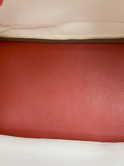 Hermes Birkin 35 Eclat Sanguine / White Clemence Clemence PHW #O