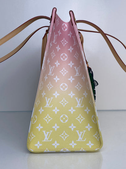 Louis Vuitton Pink & Yellow Gradient Giant Monogram OnTheGo GM Tote Bag GHW