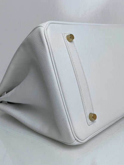 Hermes Birkin 35 White Epsom GHW #P