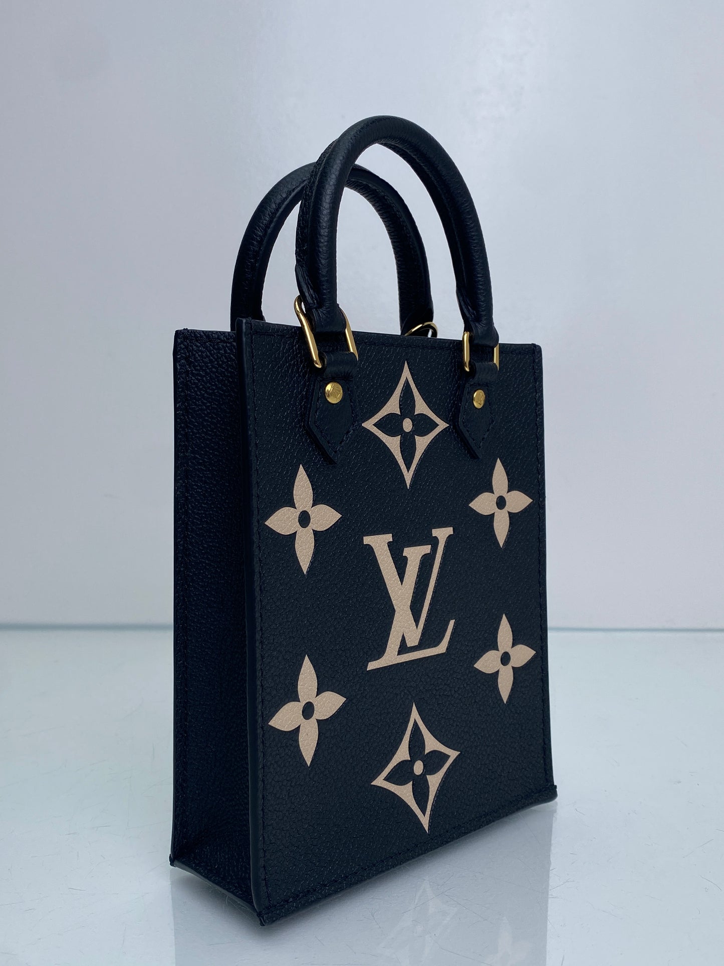 Louis Vuitton Sac Plat BB Black Empriente Giant Monogram GHW