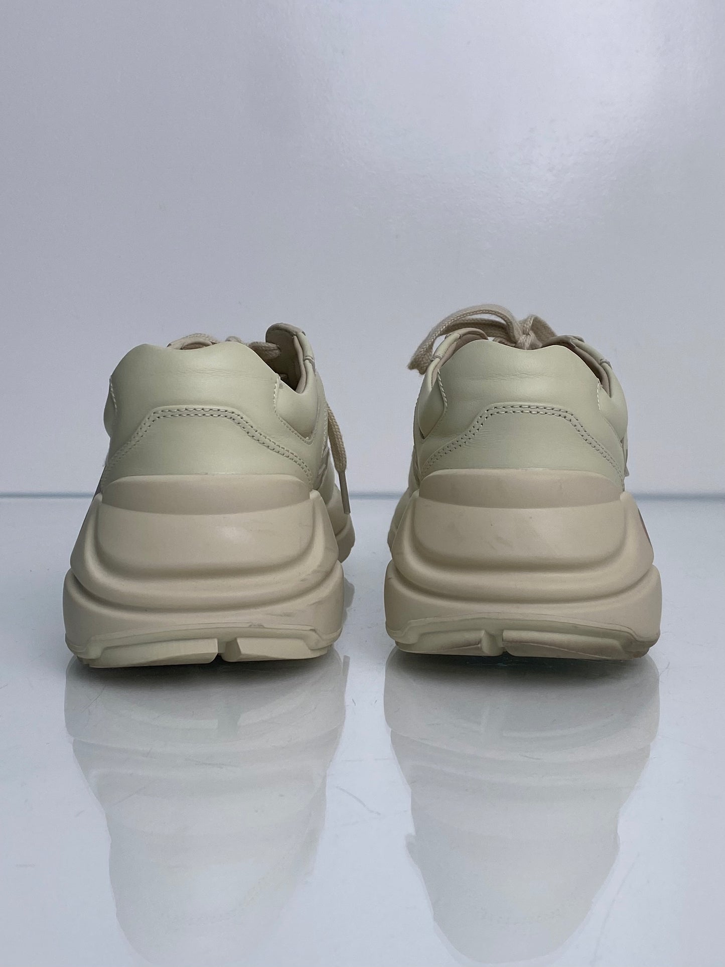 Gucci Beige Rython Leather Low Trainers, 39