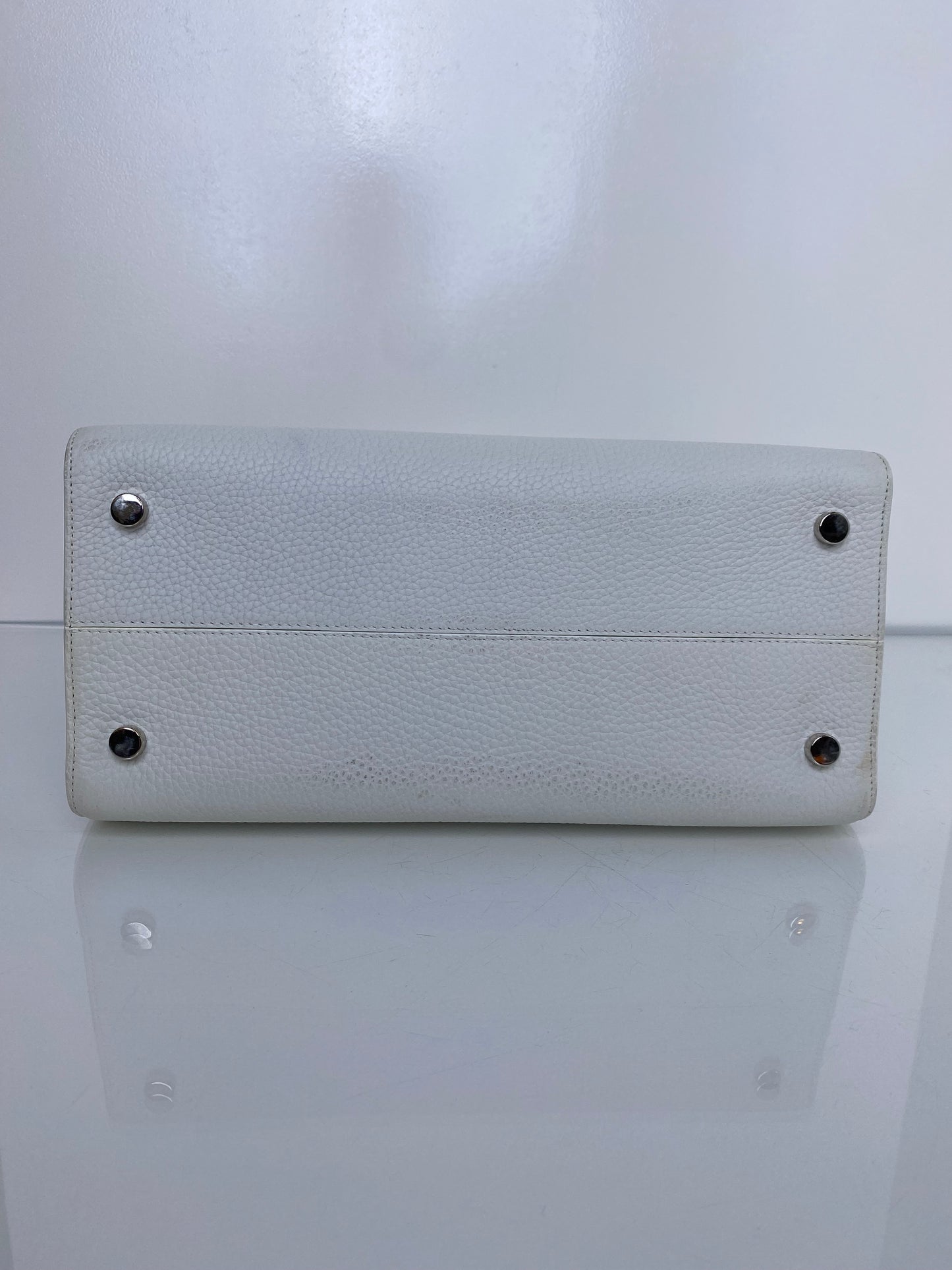 Christian Dior White Diorever Tophandle Bag SHW