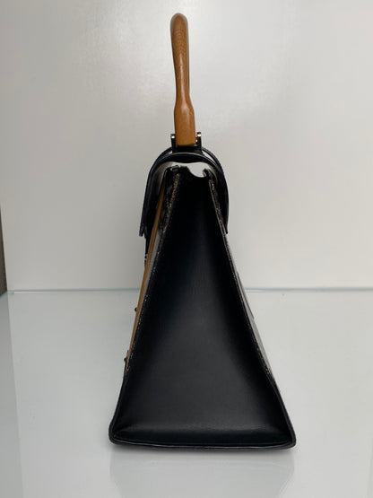 Goyard Black GM Goyardine Saigon Top Handle Tote Bag SHW