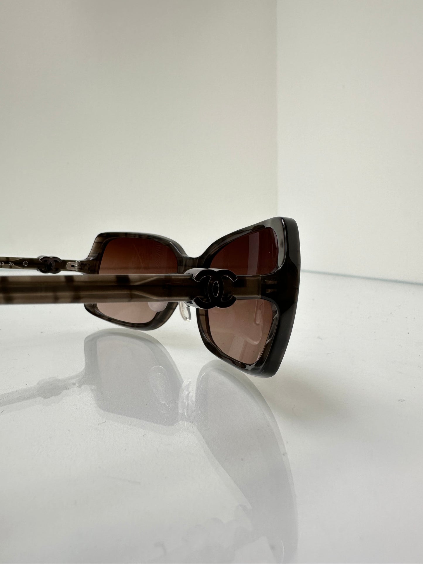 Chanel Brown/Gray Sunglasses