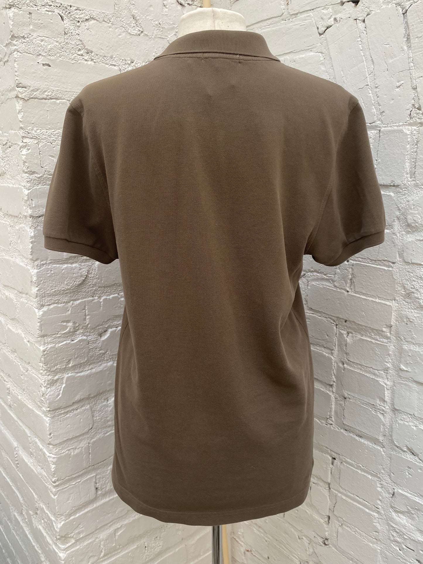 Burberry Brown & Check Polo Shirt, M